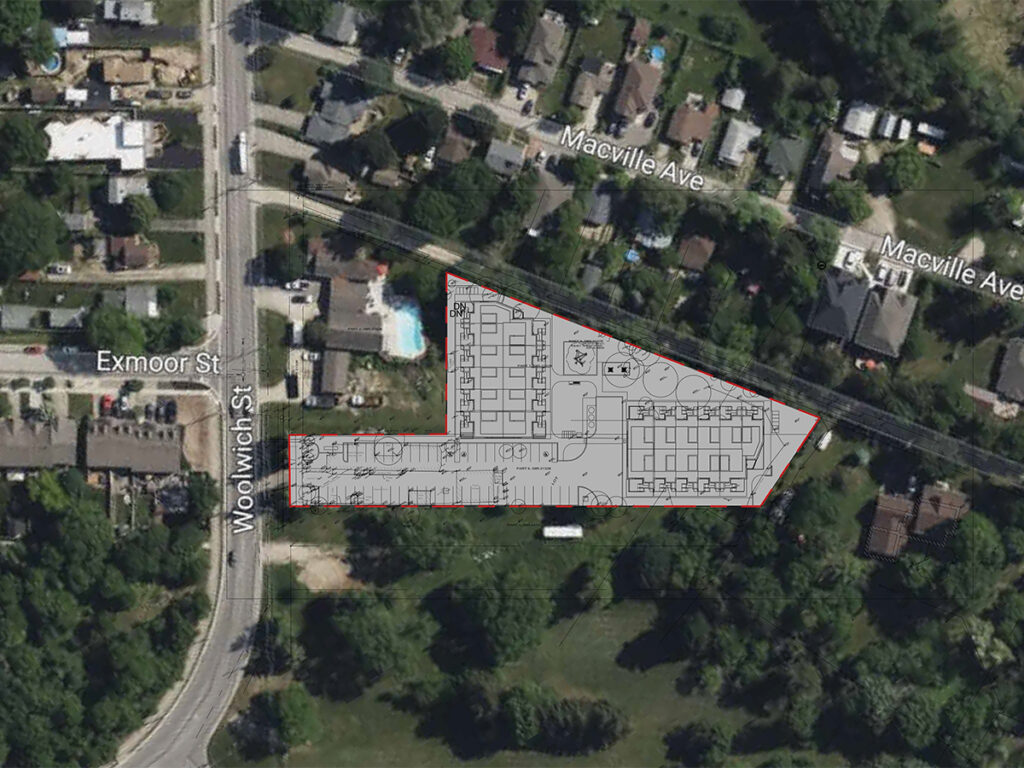 124 Woolwich Site Plan Aerial